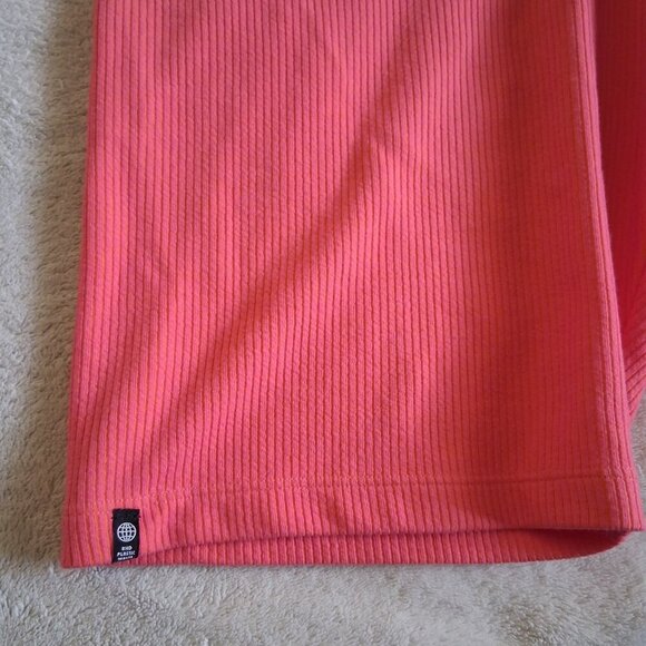 Adidas Women's Size XL Coral Orange Ribbed Athletic Stretch Biker Shorts - Picture 5 of 13